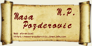 Maša Pozderović vizit kartica